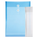 Blue Poly Envelope with Button String Closure